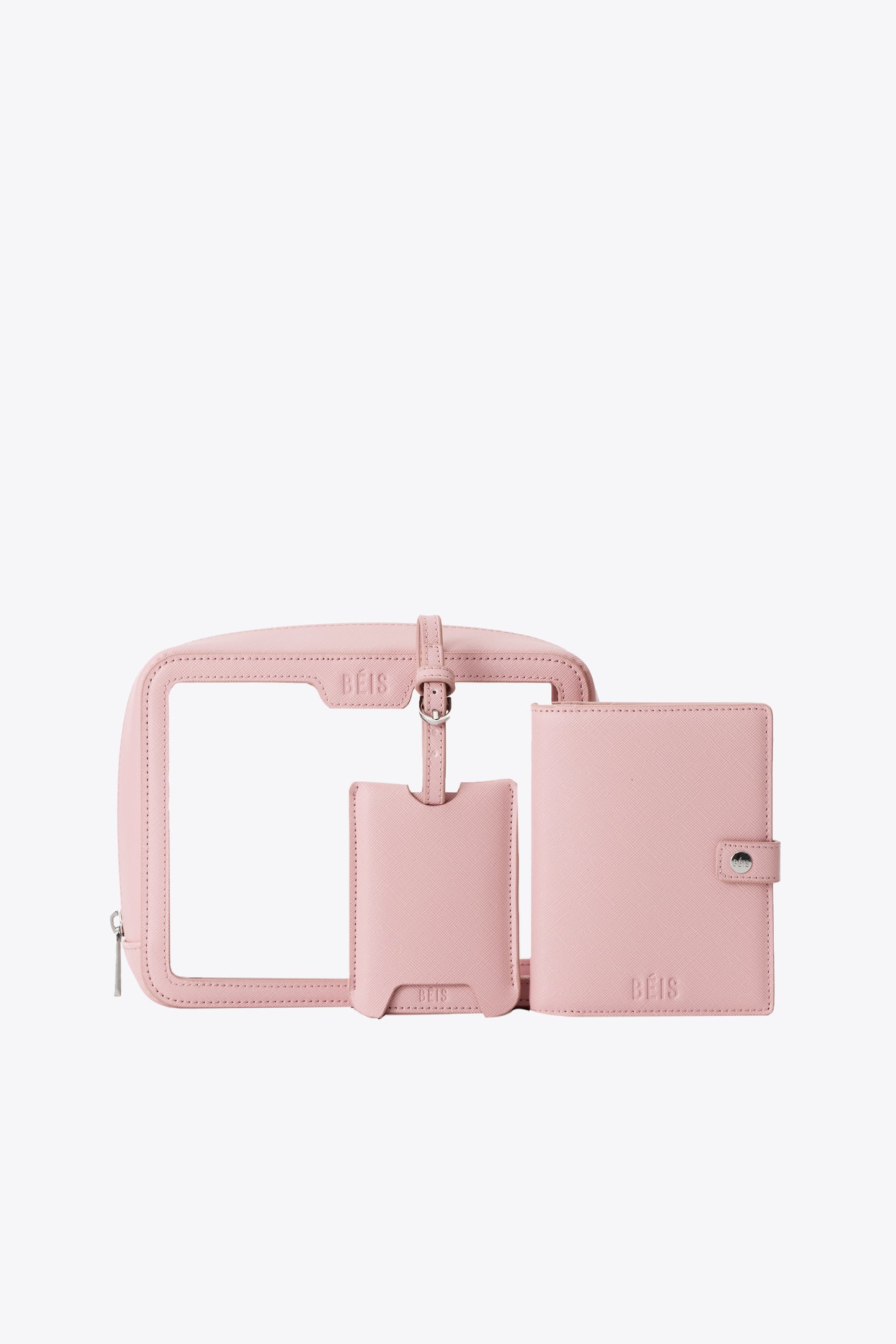 The Passport & Luggage Tag Set in Atlas Pink