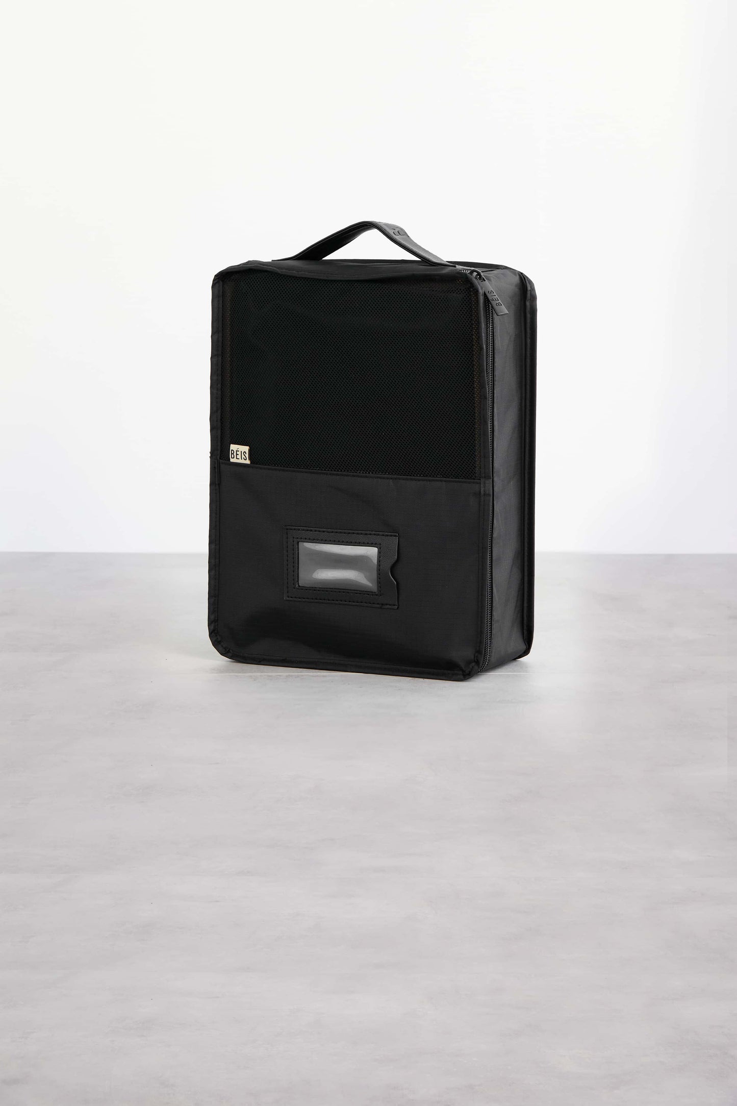 Packing Cubes Black Front and Side Angle